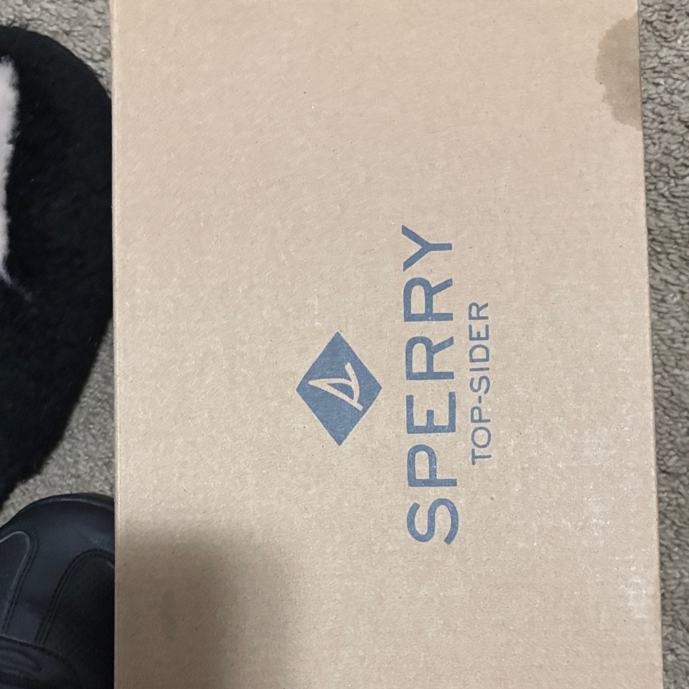 Sperry Tan Shoe Box with Blue Logo